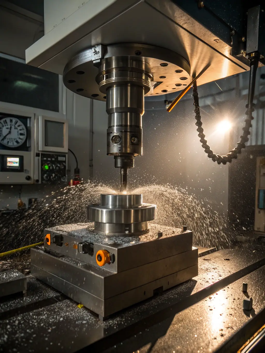 A long-lasting, corrosion-resistant electroplated metal component being tested in a simulated harsh environment, demonstrating the durability of Al Hasad Steel Works LLC's coatings.