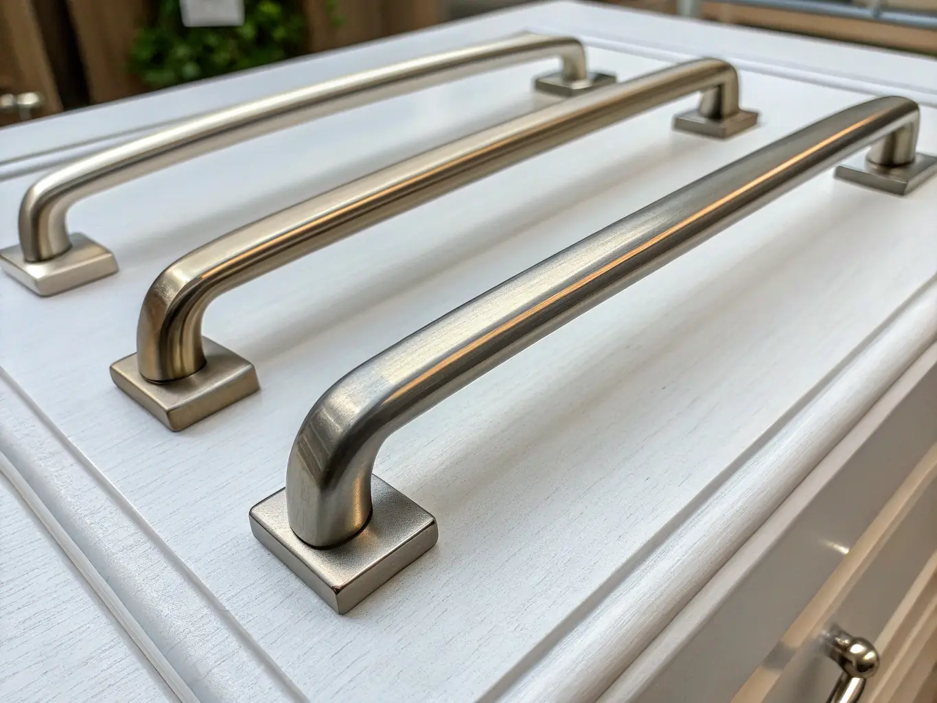 A detailed image of electroplated metal fixtures used in interior design, demonstrating the premium metallic look and enhanced durability achieved through Al Hasad Steel Works LLC's electroplating services for the decorative arts industry.